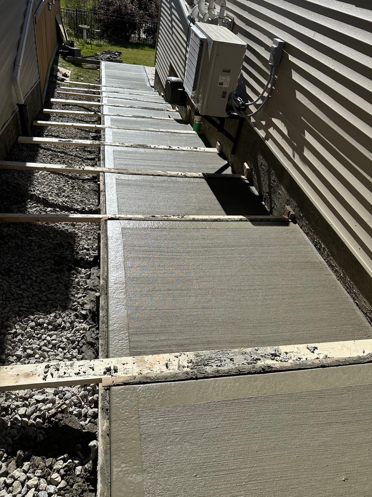 Concrete stair construction project in Edmonton