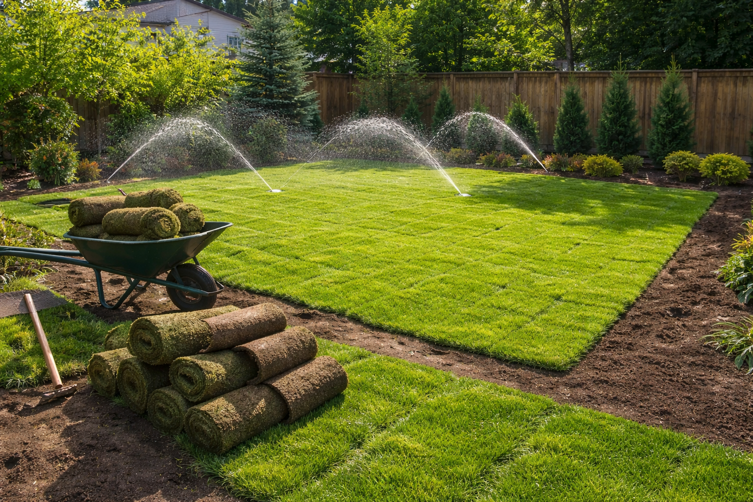 Artificial and natural grass installation landscaping service in Edmonton
